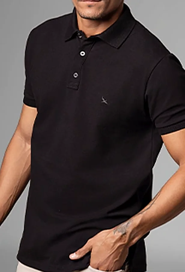 Polo Piquet Preta